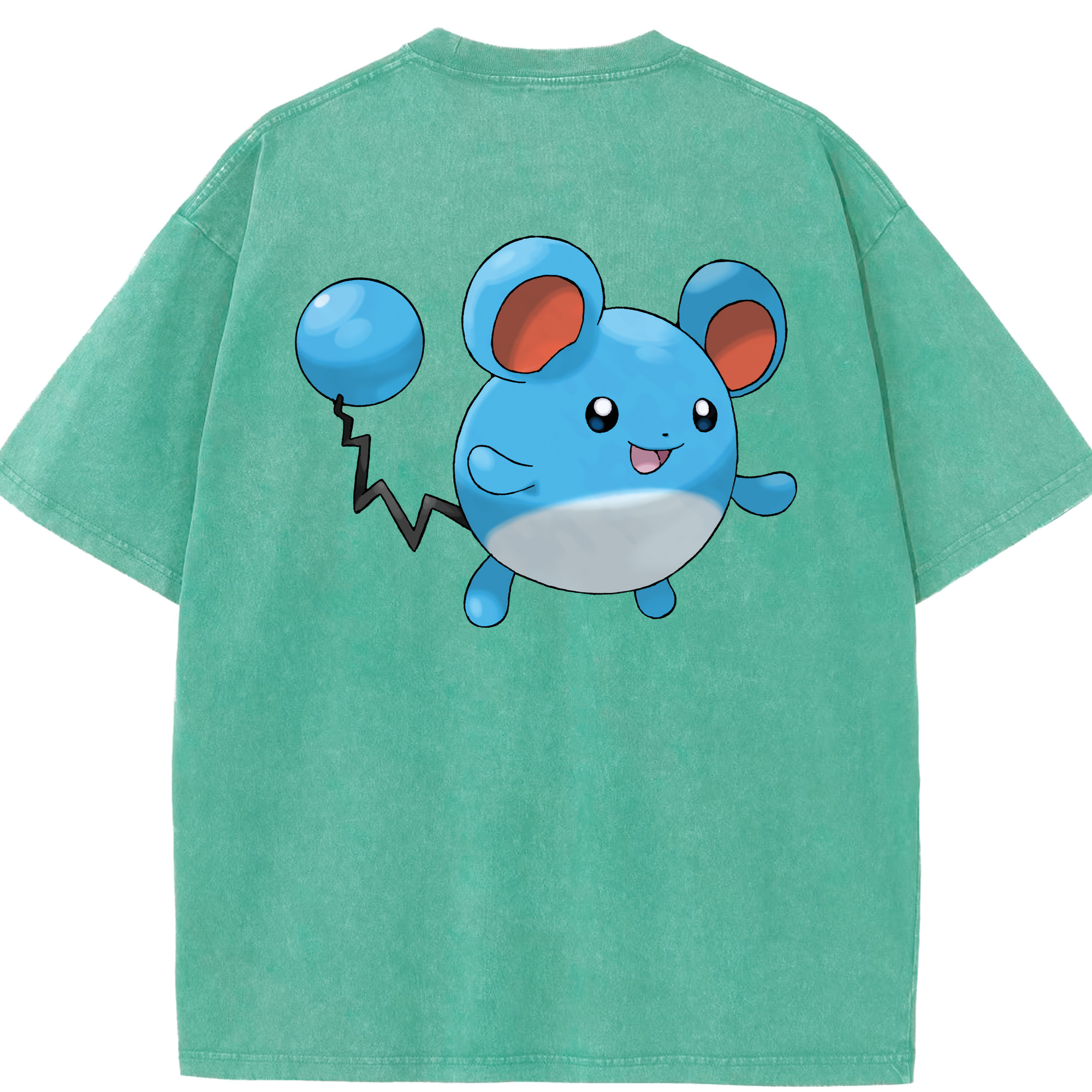 （画像用） ポケットモンスター Pokémon 綿100% ヴィンテージ風 半袖Tシャツ（背面プリント）